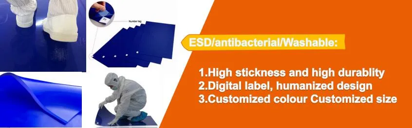 Using for Cleanroom 24′′*36′′ Stepping Pad Can Be Tearable Sticky Mat