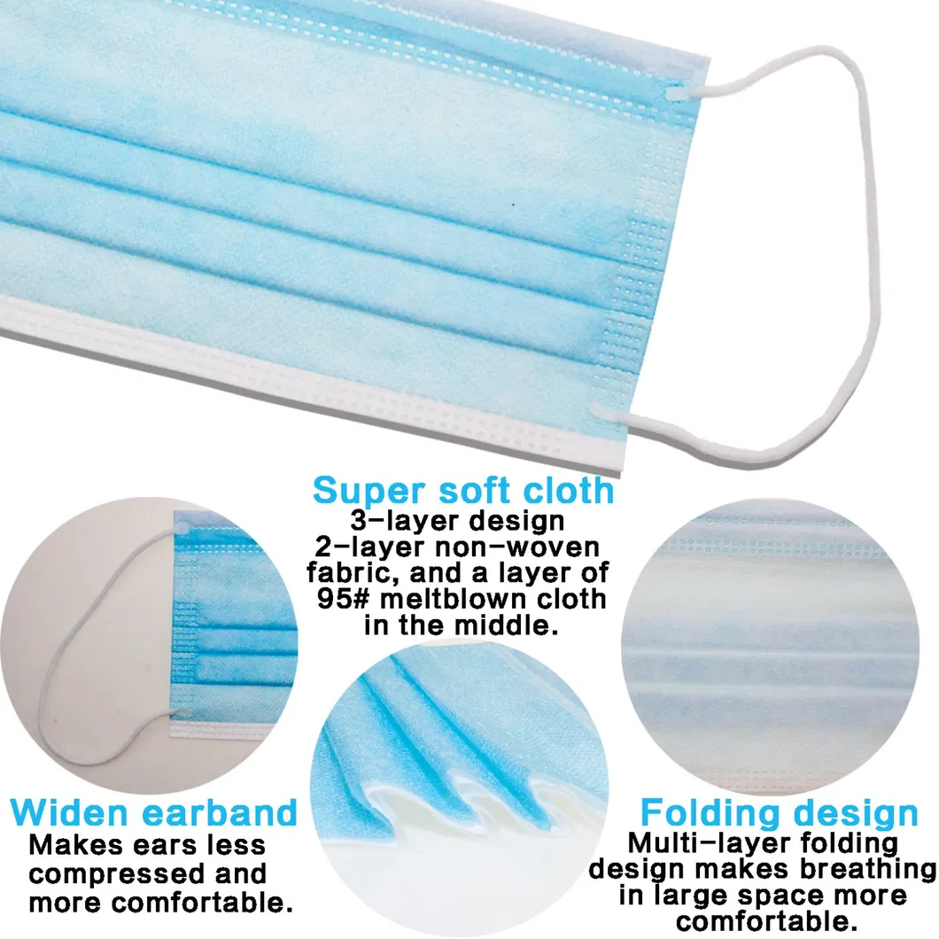 White List Disposable Face Mask with Shield Protection Shield Plastic Masker Sekali Pakai