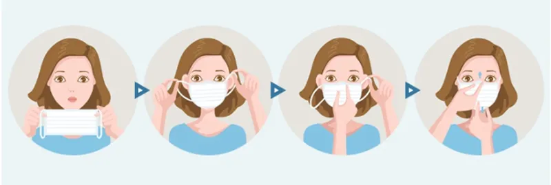 Wholesale 3ply PP Nonwoven Disposable Protective Face Mask