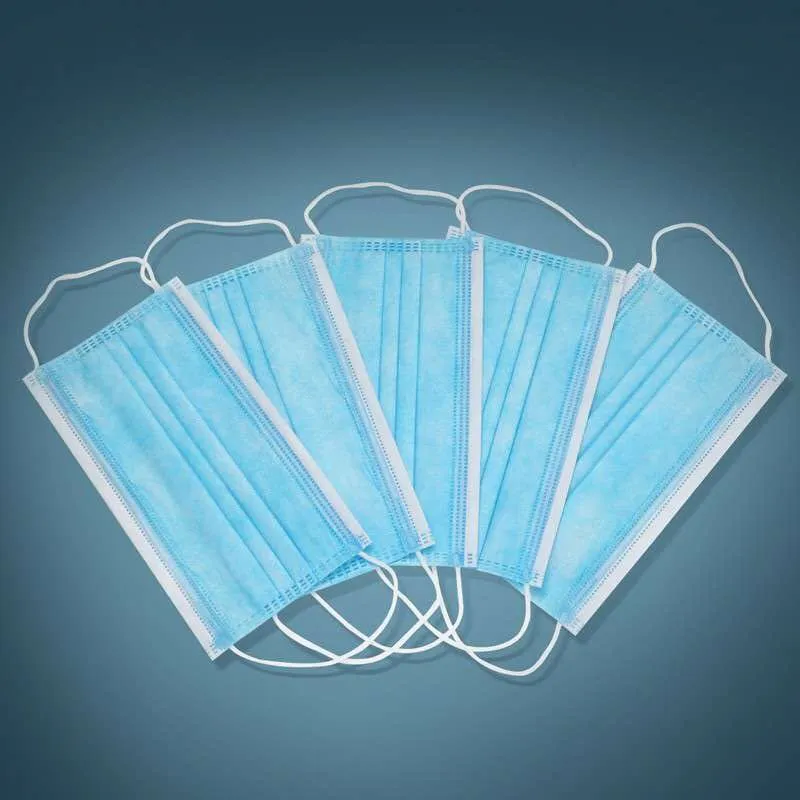 Wholesale Blue 3 Ply Disposable Civil Mask Fashion Protective Face Mask Facial Mask