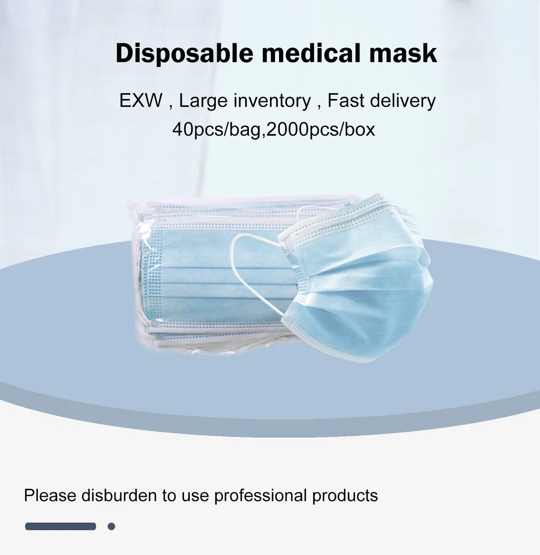 Wholesale Dustproof  Anti-Fog Mist Haze Breathable 3-Layer Adult Face Protection Disposable Masks