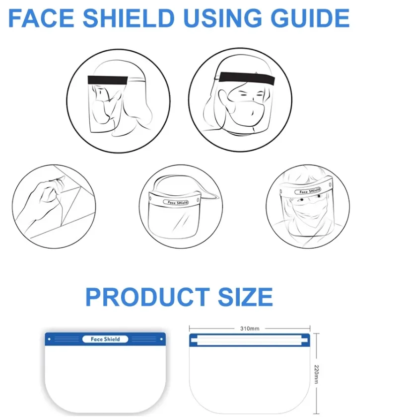Wholesale Face Shield Supplier Fast Delivery Anti-Fog Medical Face Shield Protector Facial Face Shield Protection