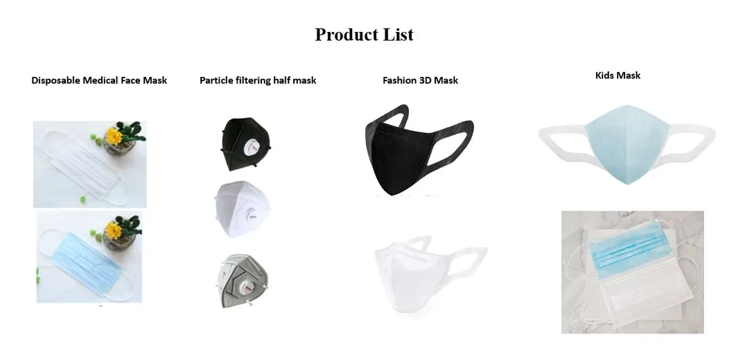 Wholesale Professional Supplier of SGS PPE Ce Approved KN95 Dust Face Mask FFP2 Ficial Respirator