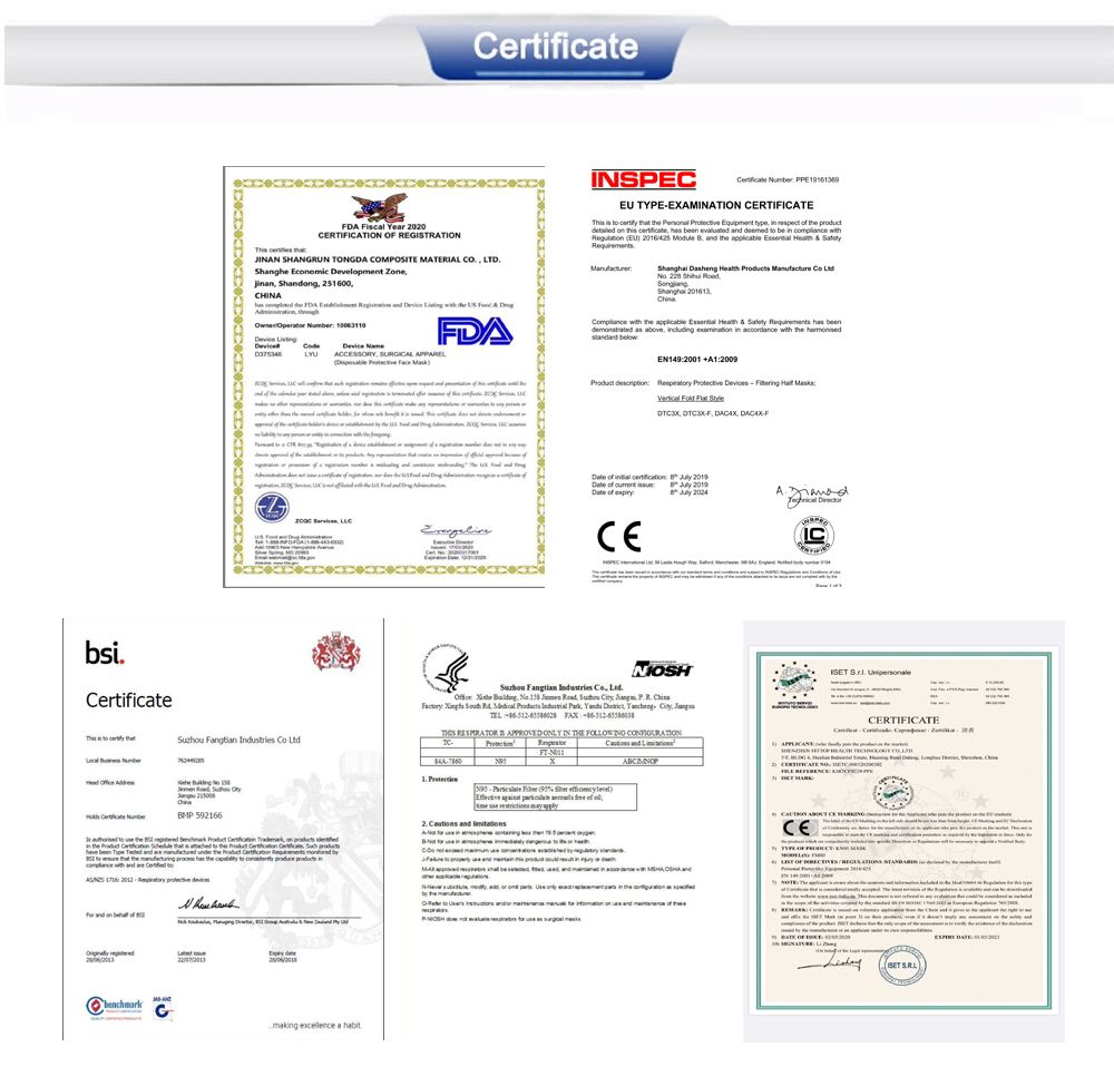 Wholesale Protective Air Folding Respirator 5 Layer Pfe 99% FFP3 Reusable Mask