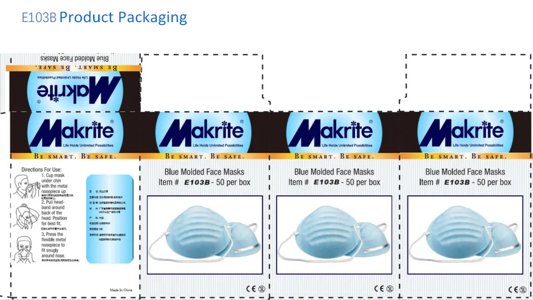 Widely Used by Government Makrite N95 FFP2 Disposable Cup Nuisance Dust Masks